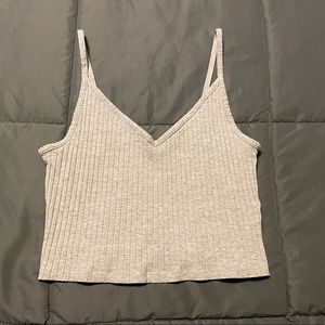 H&M Divided Gray Crop Top Size Medium